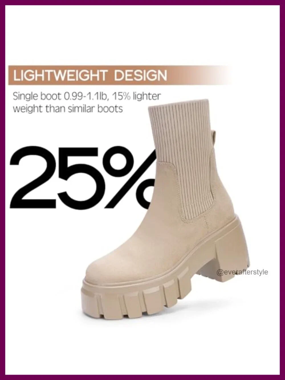 Women's Chelsea Ankle Boots Chunky Heel Lug Sole Slip-On Suede